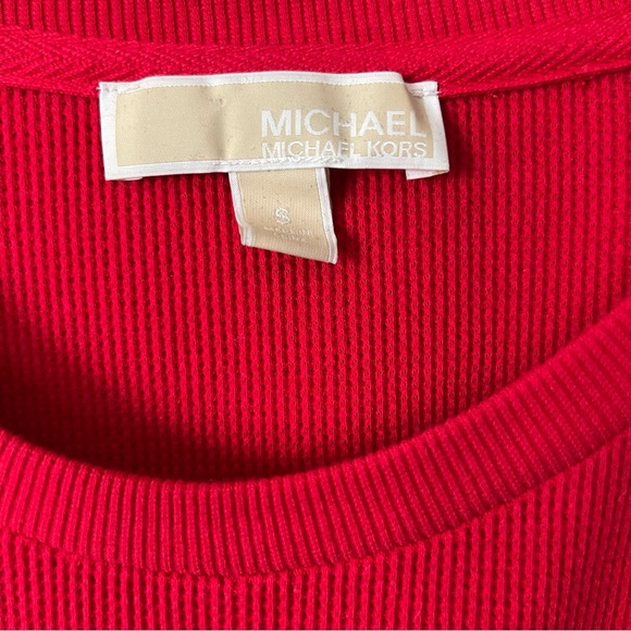 Michael Kors Red Thermal Top Size Small - Picture 5 of 8